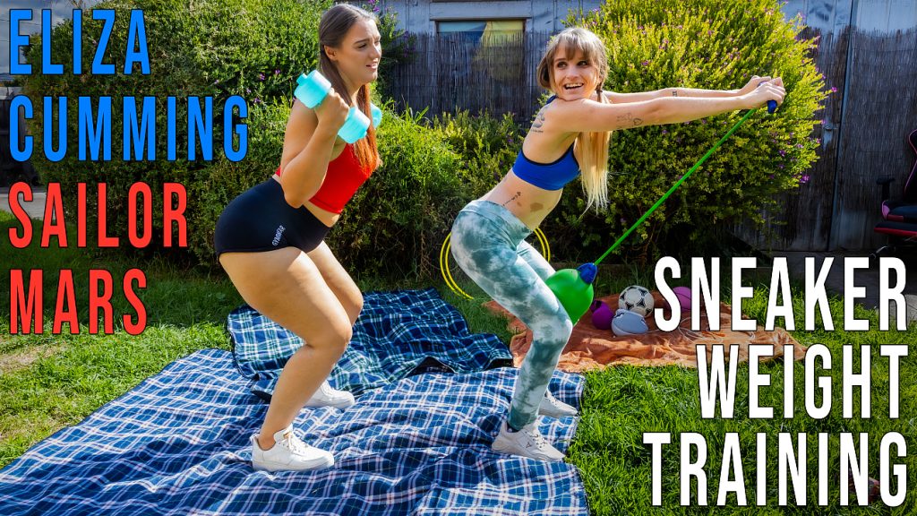 191144 1x GirlsOutWest – Eliza Cumming, Sailor Mars – Eliza C and Sailor M – Sneaker Weight Training