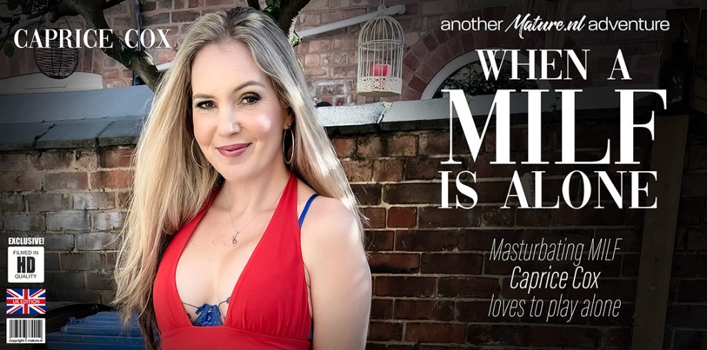 43674 0 Mature.NL – Caprice Coxx – British MILF Caprice Cox loves to play with her wet shaved pussy when she’s alone and horny