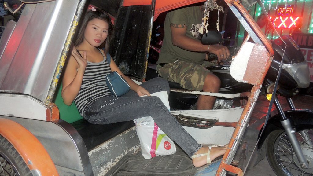 Petite Filipina bar slut named Ella sits in a trike before heading to shoot a Hot Asian Porn scene TrikePatrol – Ella Sabino – Hot Asian Porn With Angeles City Pinay Bar Tart