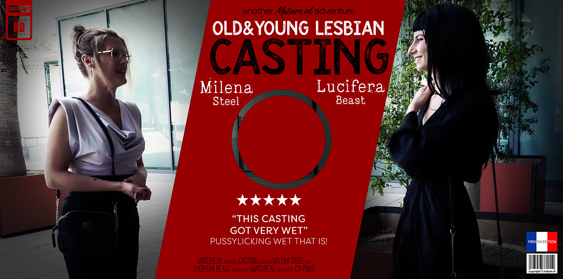 45444 0 Mature.NL – Lucifera Bast, Milena Steel – A hot old and young lesbian casting session with hot Lucifera Beast and MILF Milena Steel