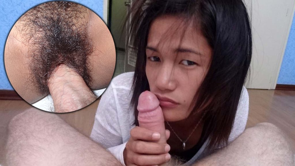 Filipina Cock Sucker handling white hard cock and view of hairy pussy fucked AsianSexDiary – Cheena – Filipina Cock Sucker With Hairy Snatch
