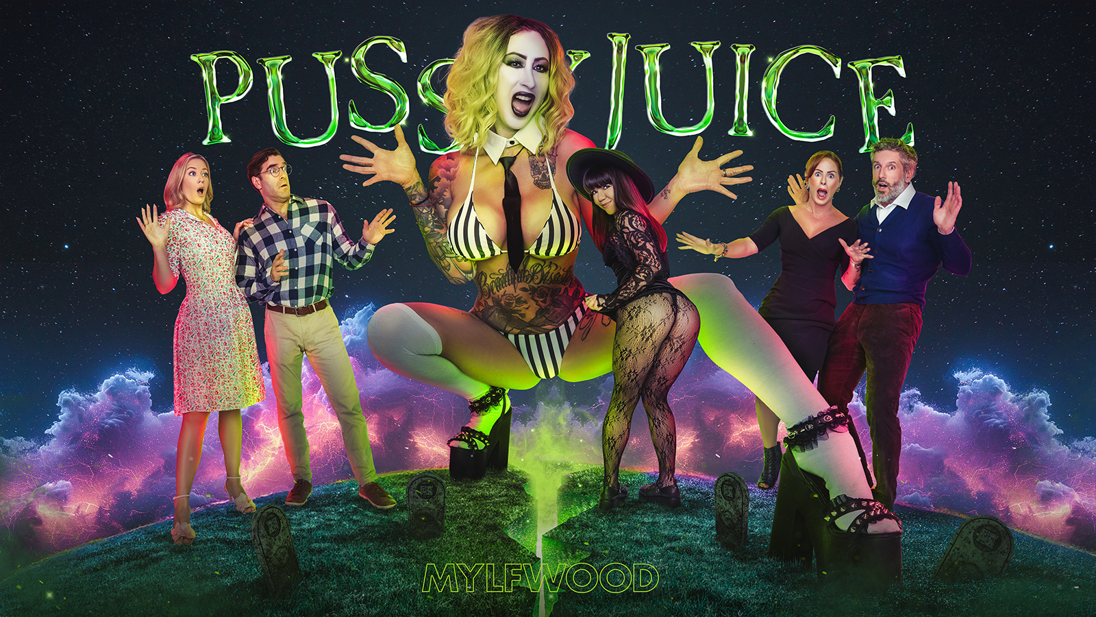 hi 71 MYLFWood – Lily Lane, River Lynn, Mochi Mona and Molly Manning – Pussyjuice (Beetlejuice Parody)