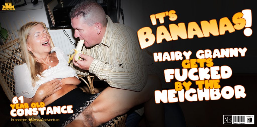 46158 0 Mature.NL – Constance, Gabor – 61 year old Hairy granny Constance getting fucked by the younger neighbor at home