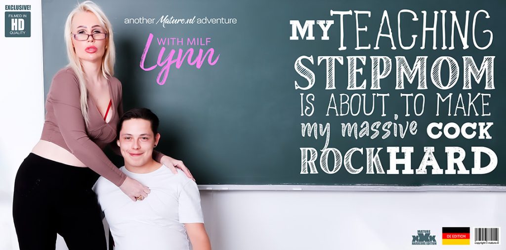 46176 0 Mature.NL – Jimmy Twice, Lynn – Blonde MILF Lynn teaches her stepson how to fuck his stepmom and make her cum