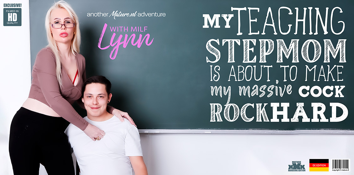 46176 0 Mature.NL – Jimmy Twice, Lynn – Blonde MILF Lynn teaches her stepson how to fuck his stepmom and make her cum