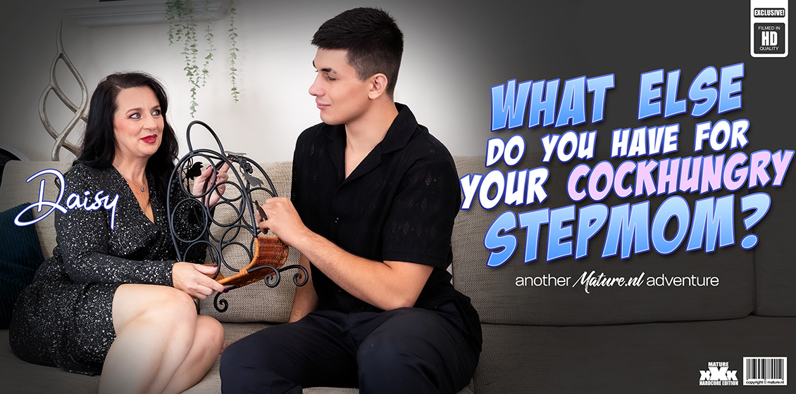 46882 0 Mature.NL – Bruno Baxter, Daisy O. – Stepson Bruno has a special naughty gift for her cock hungry 50 year old stepmom Daisy O