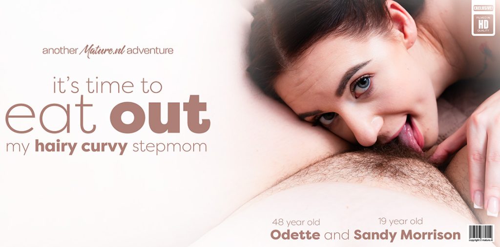 47014 0 Mature.NL – Odette C., Sandy Morrison – Curvy stepmom Odette gets her hairy pussy and big ass licked by her stepdaughter Sandy Morrison