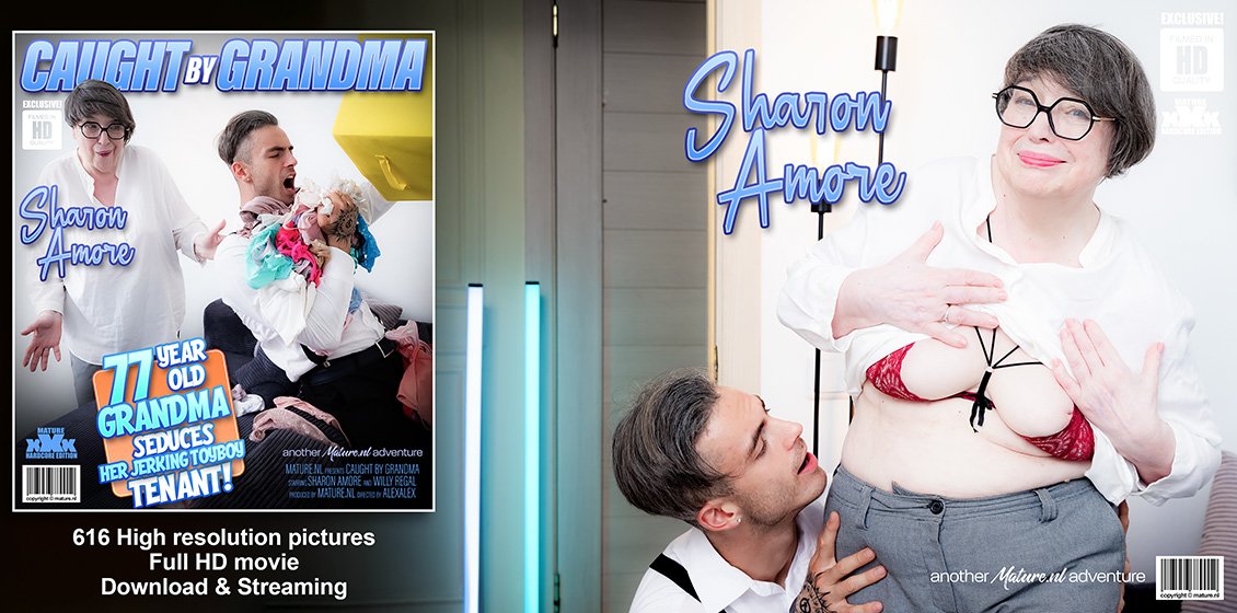 soon 2025 01 02T140105.932 Mature.NL – Sharon Amore, Willy Regal – Caughty By Grandma. 77 Year Old Grandma Seduces Her Jerking Toyboy Tenant!