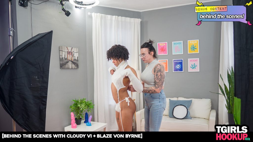 20507 1x TGirlsHookup – Cloudy Vi + Blaze Von Byrne – BTS with Cloudy Vi + Blaze Von Byrne!